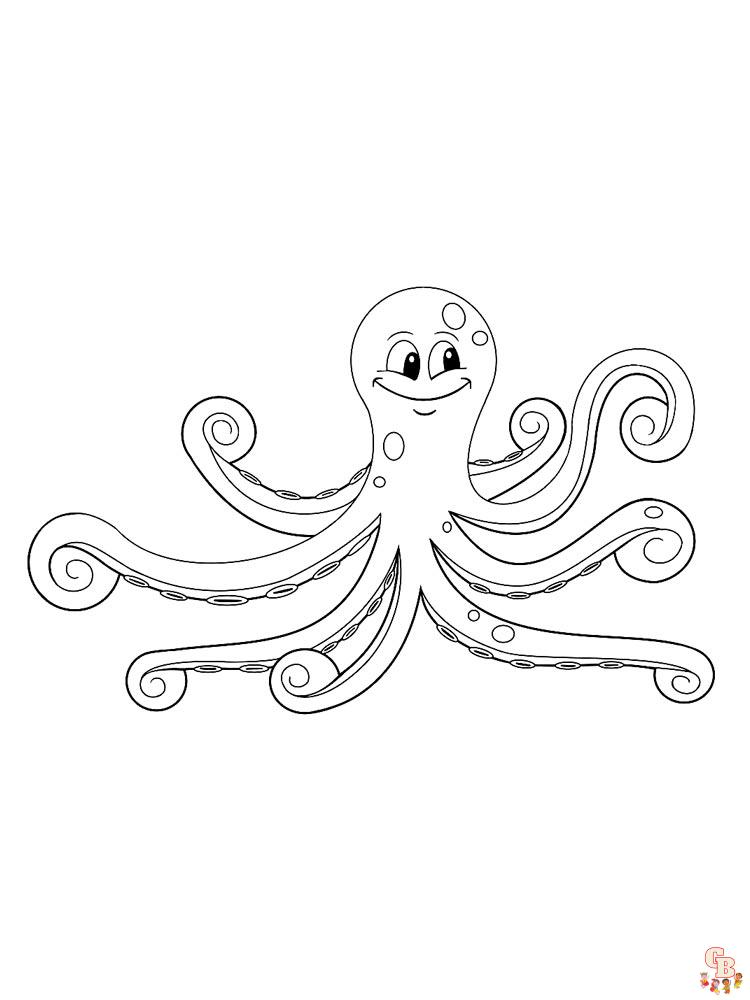 Octopus coloring pages to keep kids entertained 24