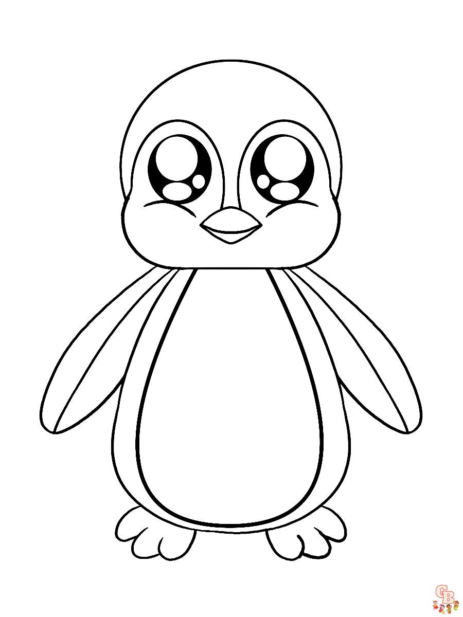 Penguin Coloring Pages free