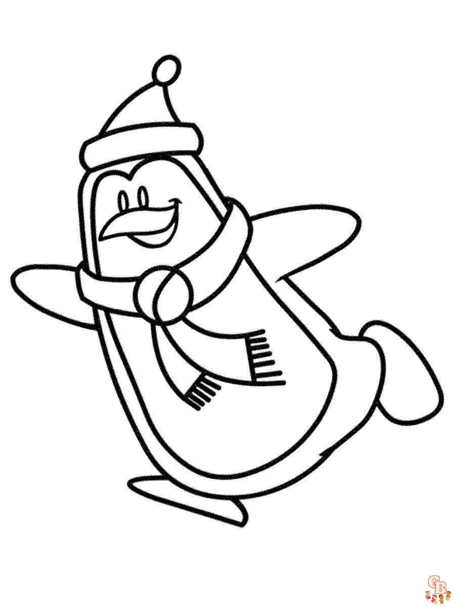 Penguin Coloring Pages easy