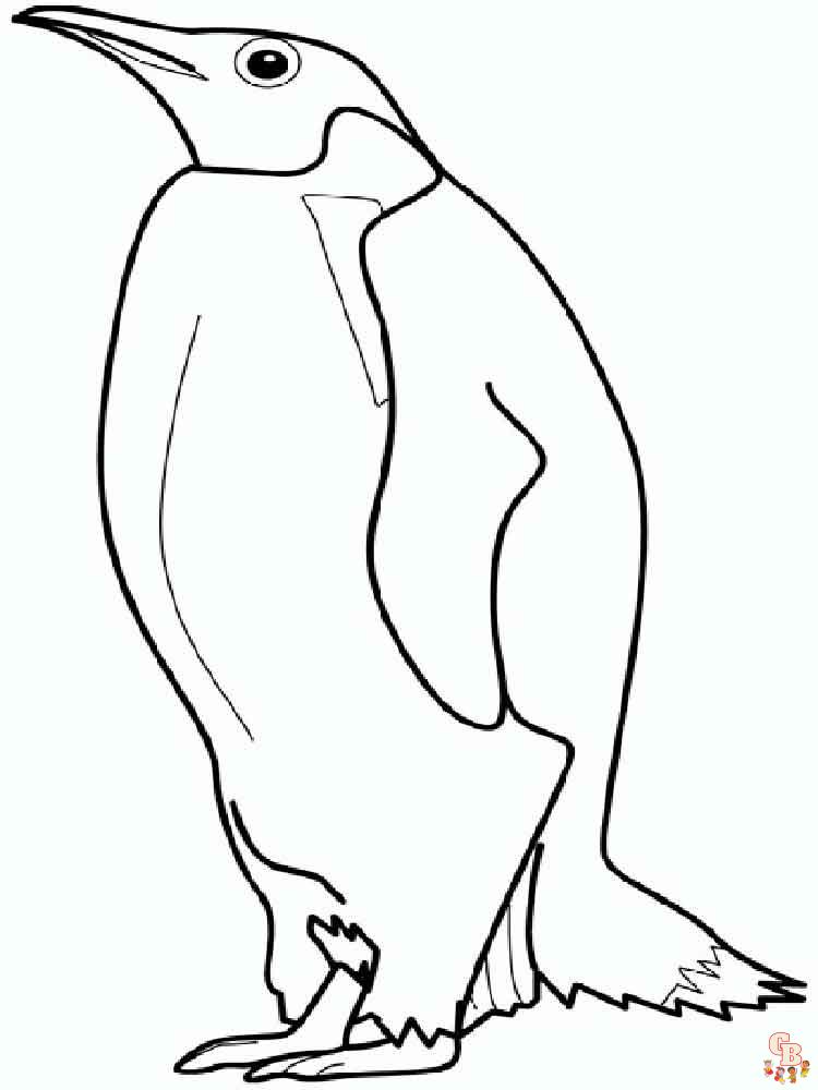 Penguin Coloring Pages easy