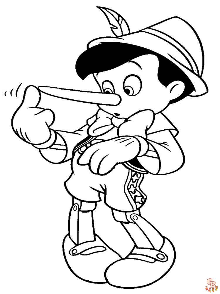 Enjoy Pinocchio coloring pages for kids 28