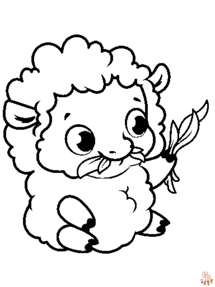 Sheep coloring pages easy