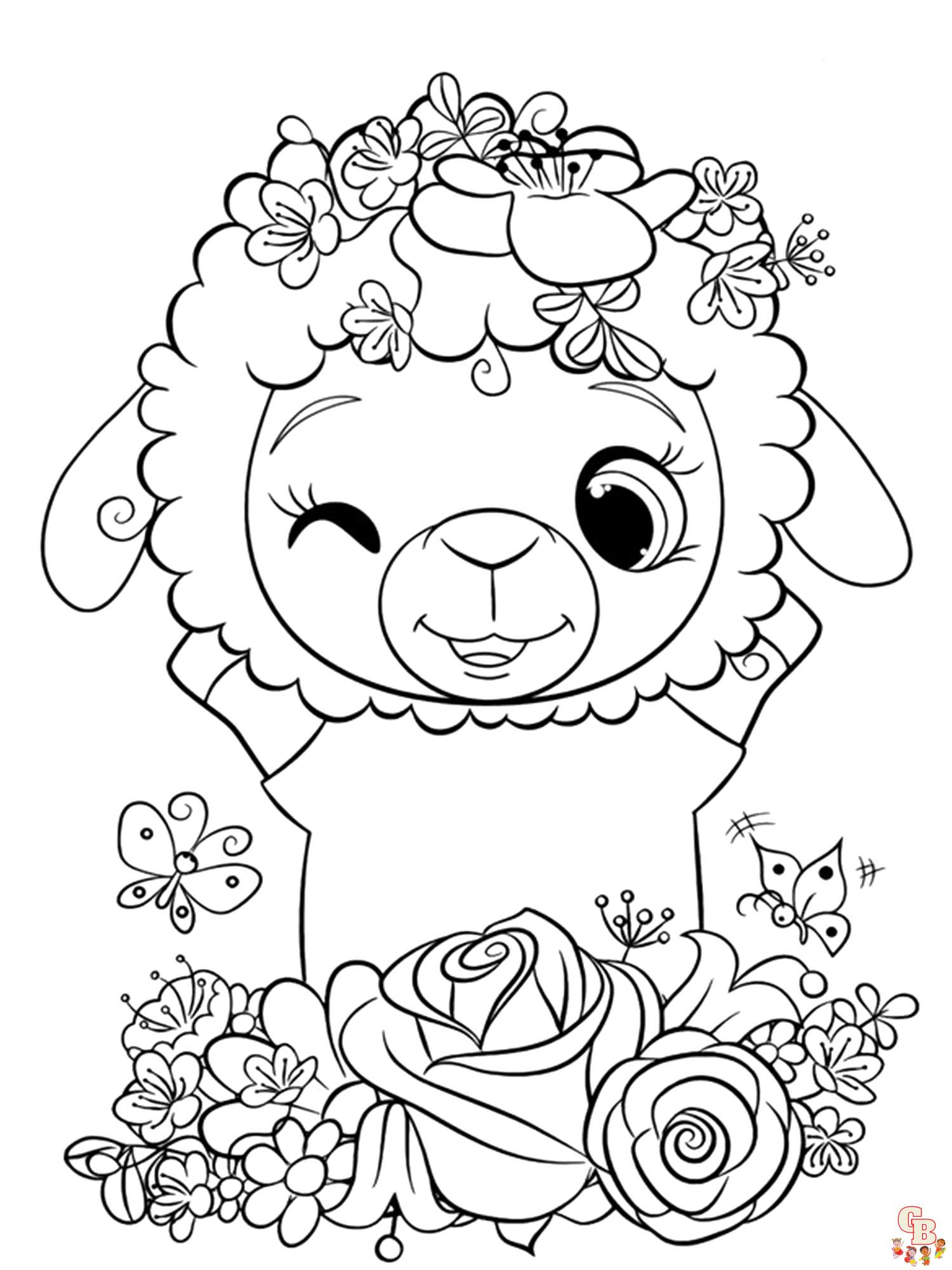 Sheep coloring pages printable