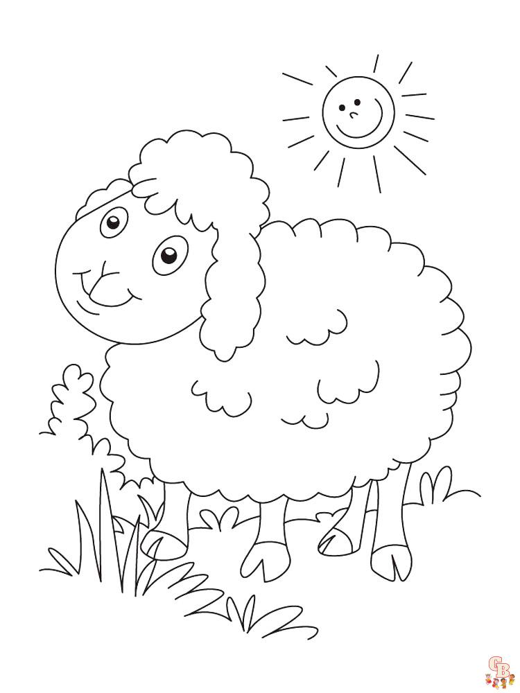 Sheep coloring pages free