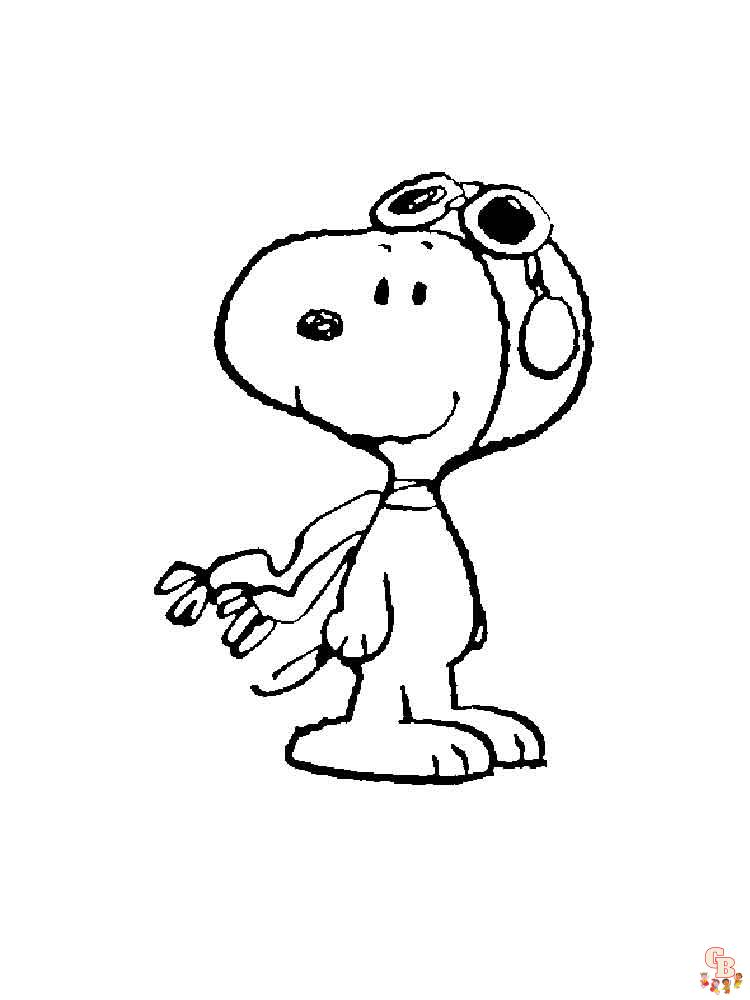 Lastest Snoopy coloring pages for kids 1