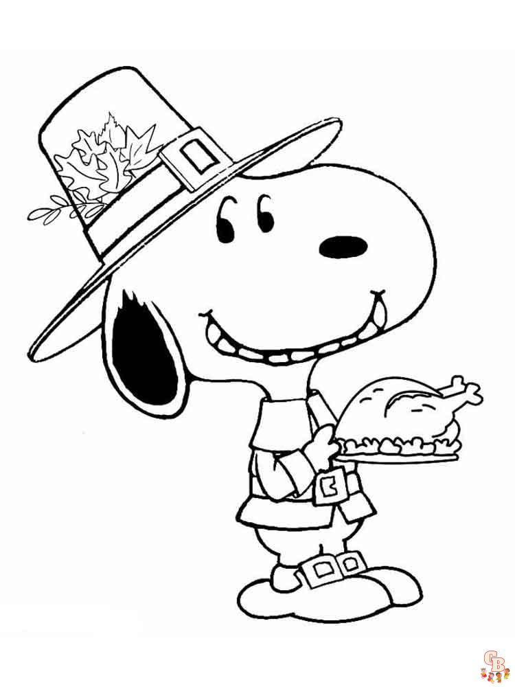 Lastest Snoopy coloring pages for kids 4