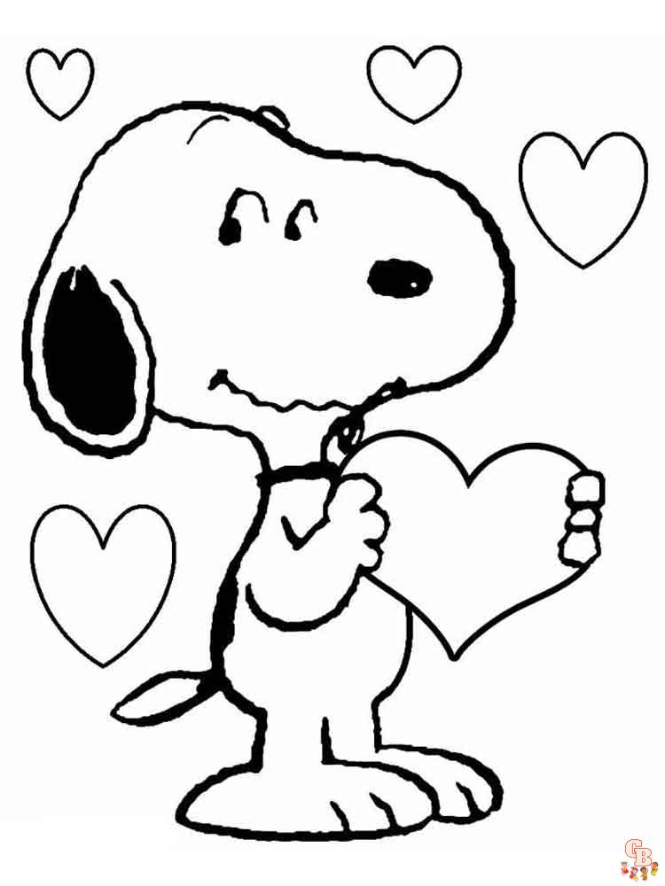 Lastest Snoopy coloring pages for kids 5