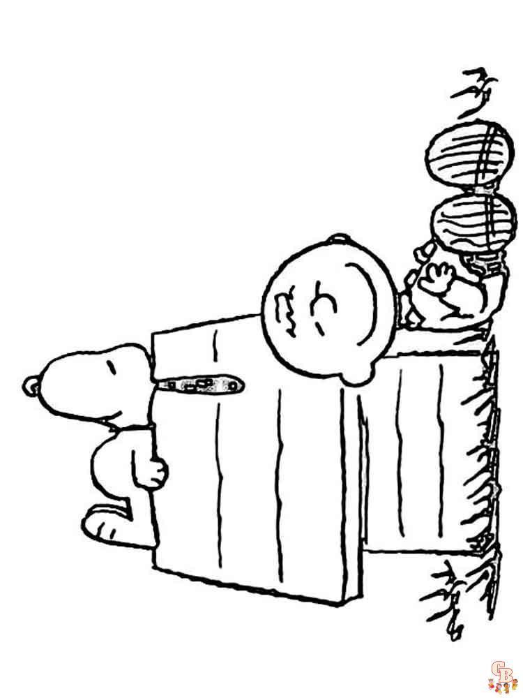 Lastest Snoopy coloring pages for kids 8