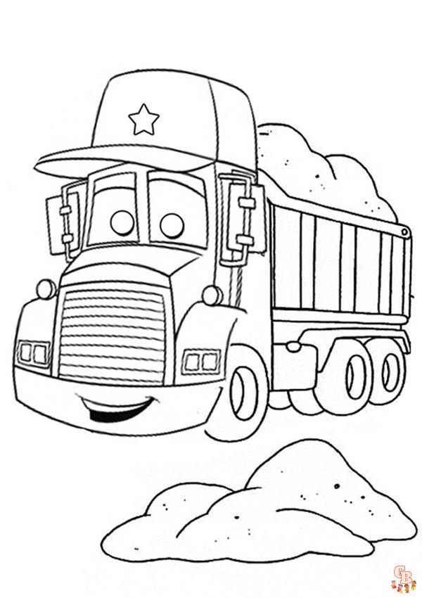 Free printable Truck coloring pages for kids 40