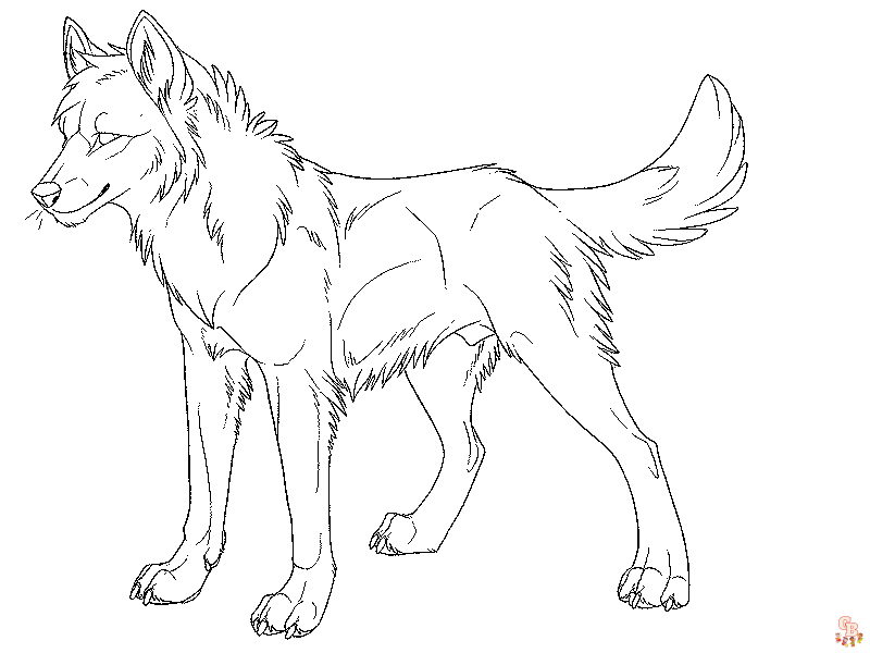 25+  Wolf coloring pages for kids 4