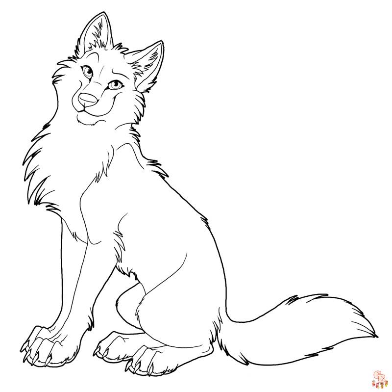 25+  Wolf coloring pages for kids 11