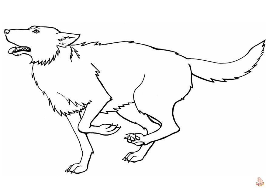 25+  Wolf coloring pages for kids 12