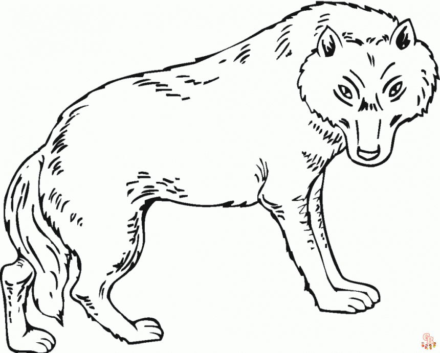 25+  Wolf coloring pages for kids 17