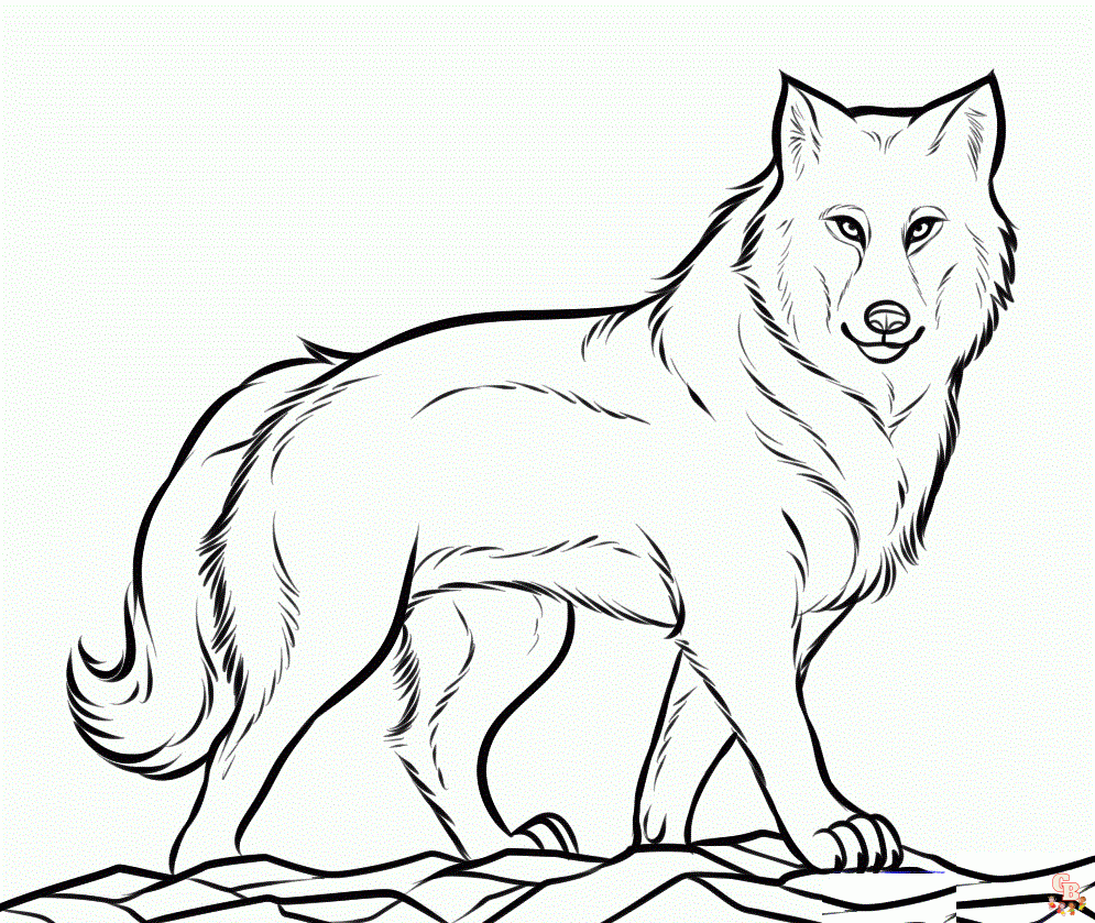 25+  Wolf coloring pages for kids 22