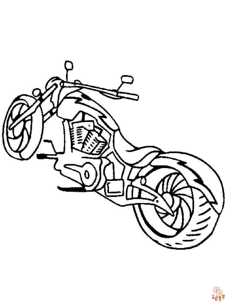 The best motorcycle coloring pages for kids 35