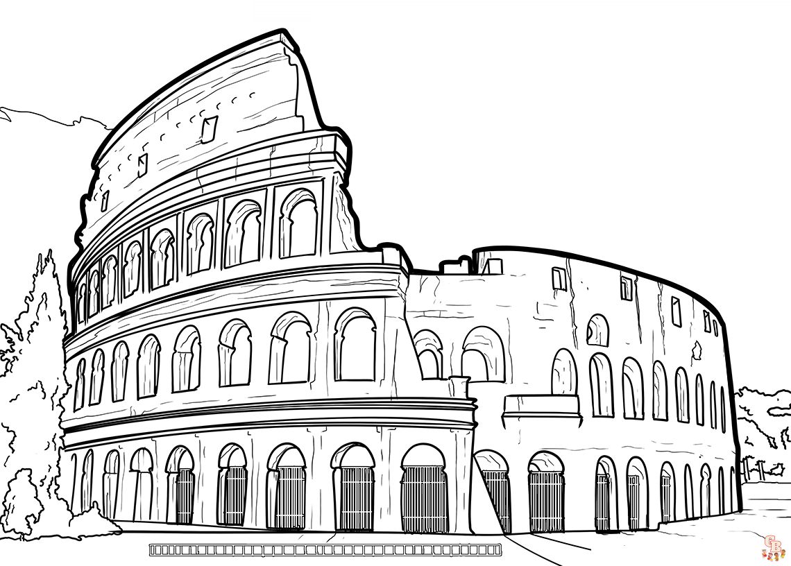 Ready for ancient Roman coloring pages 7