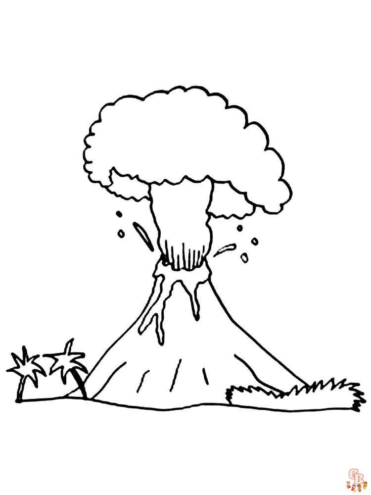 Volcano coloring pages 10