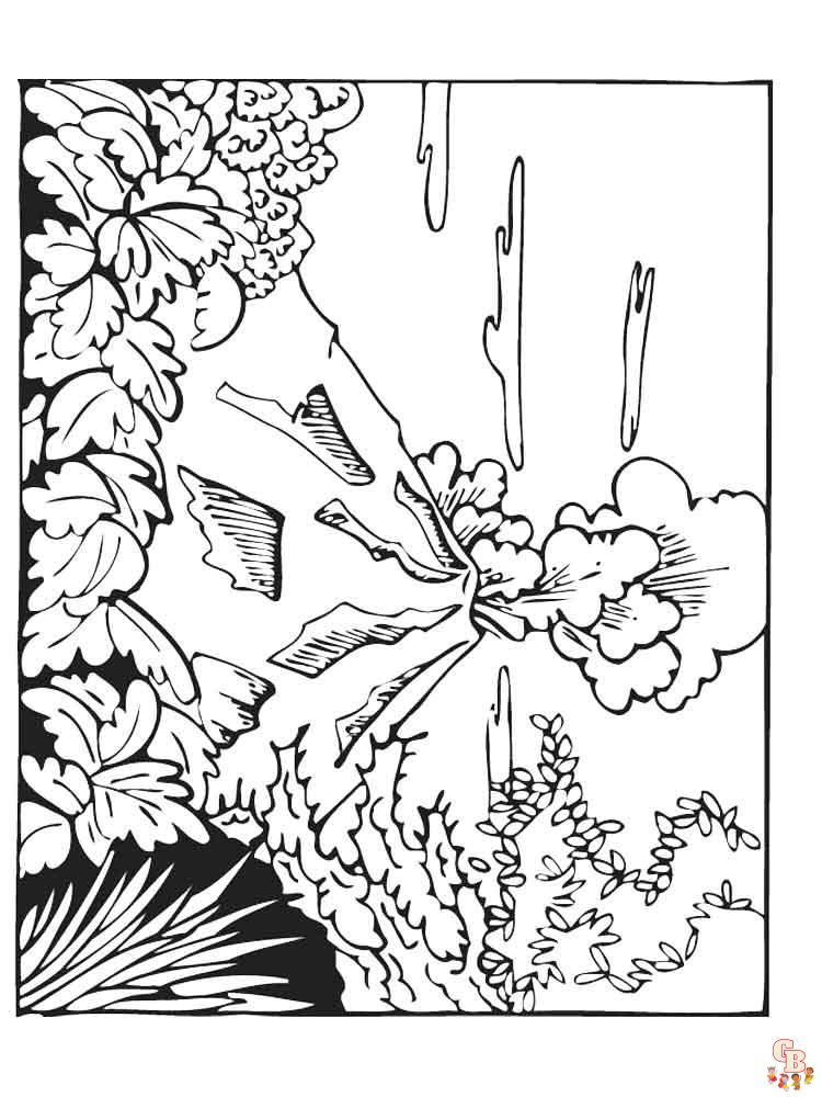 Volcano coloring pages 9