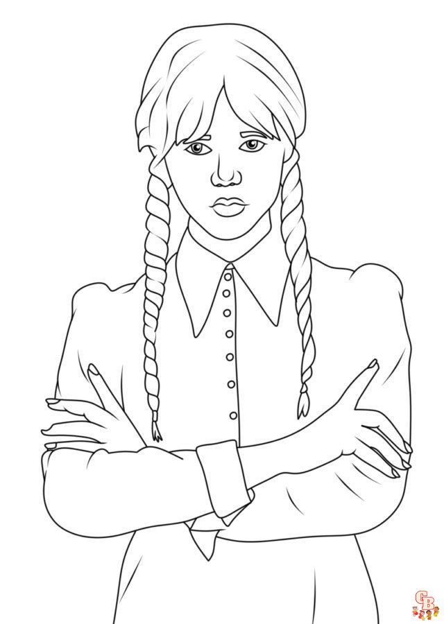 Wednesday coloring pages 03