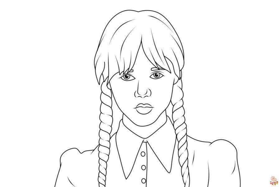 Wednesday coloring pages 04