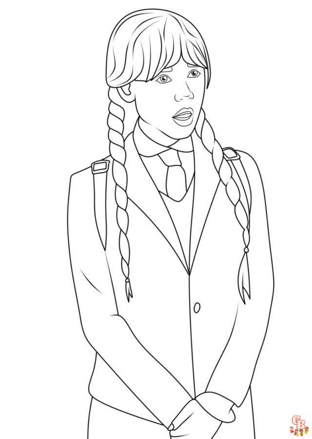 Wednesday coloring pages 06