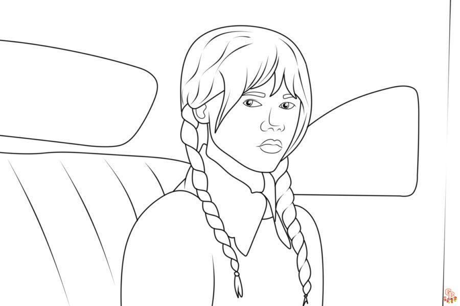 Wednesday coloring pages 12