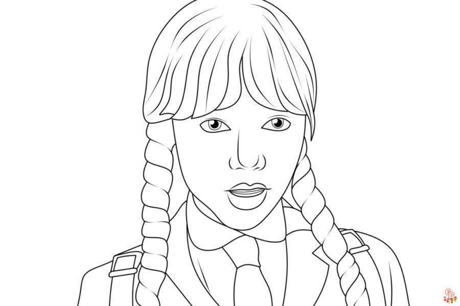 Wednesday coloring pages 16