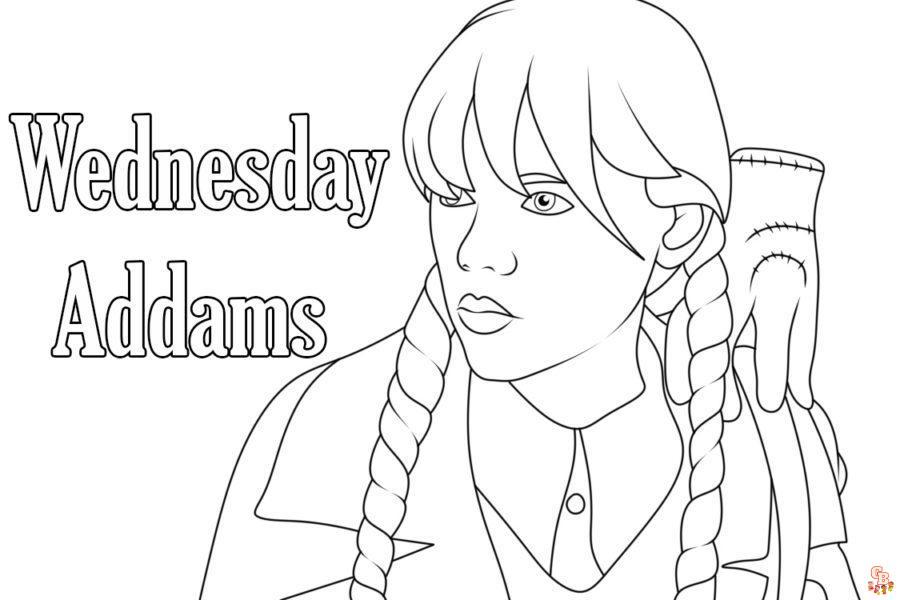 Wednesday coloring pages 17