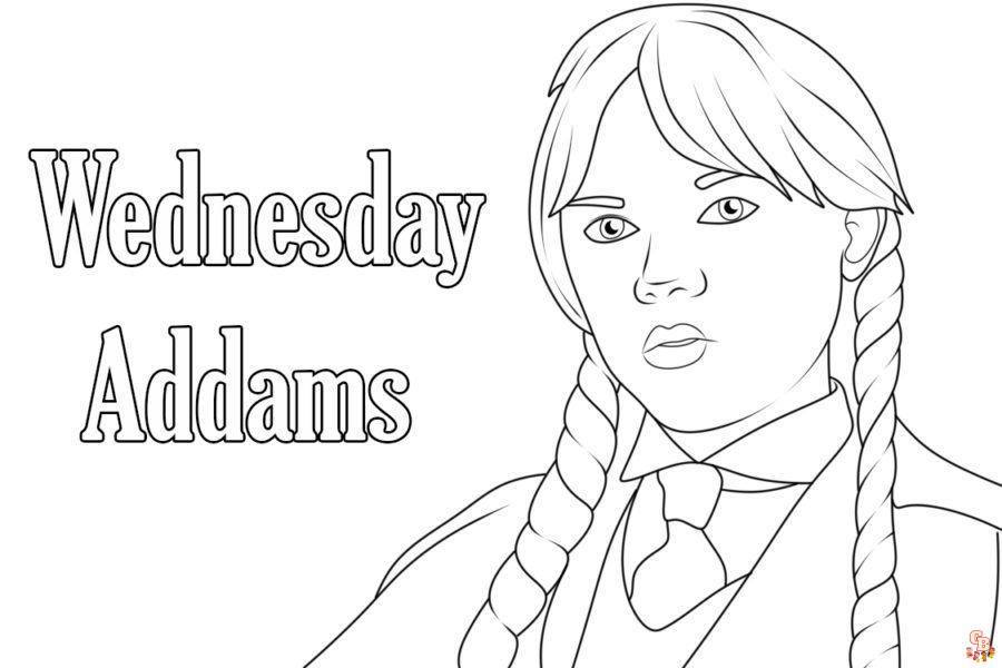 Wednesday coloring pages 20