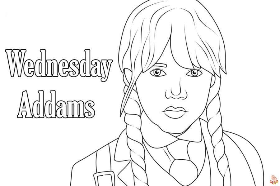 Wednesday coloring pages 21