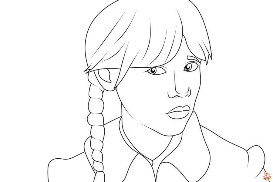 Wednesday coloring pages 27