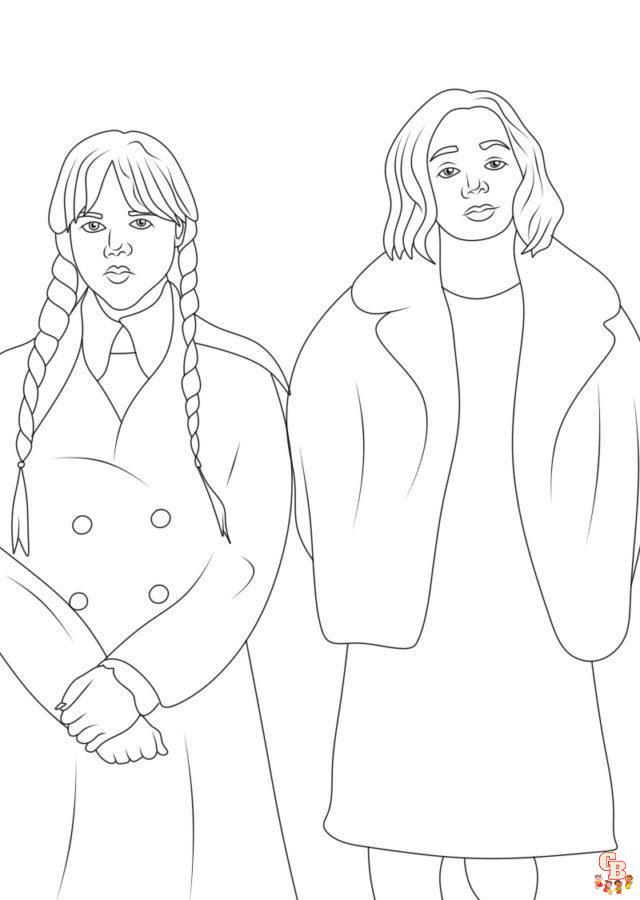 Wednesday coloring pages 32