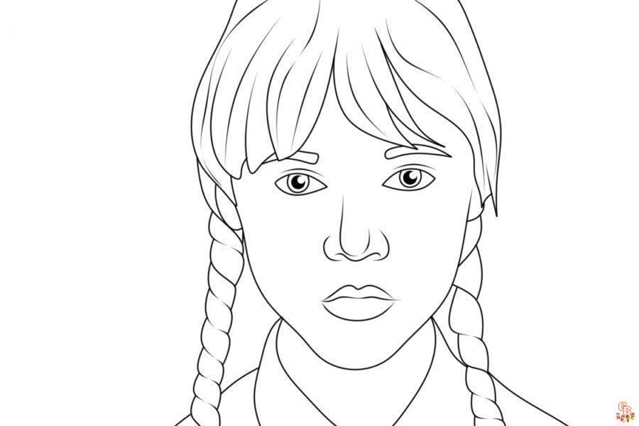 Wednesday coloring pages 42