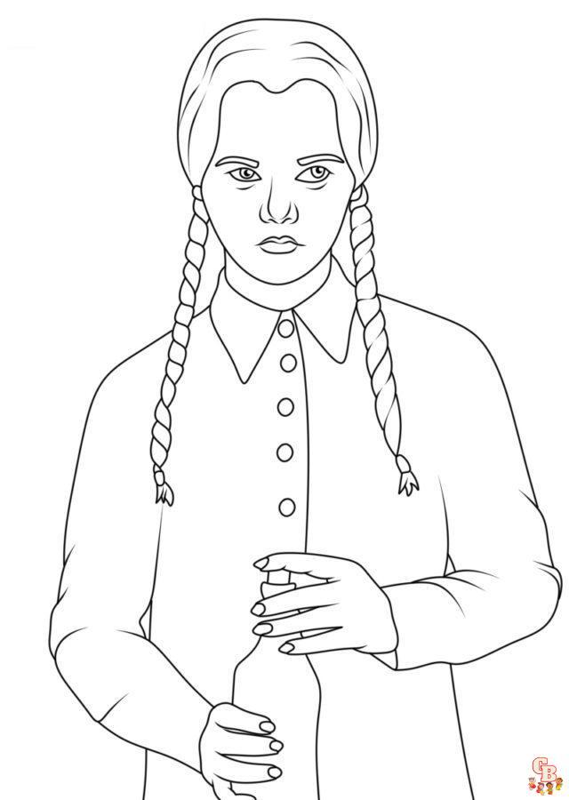 Wednesday coloring pages 46