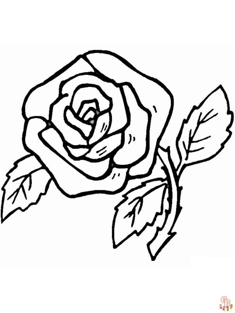 rose coloring pages 10