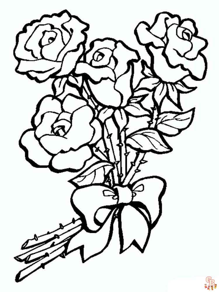 rose coloring pages 11