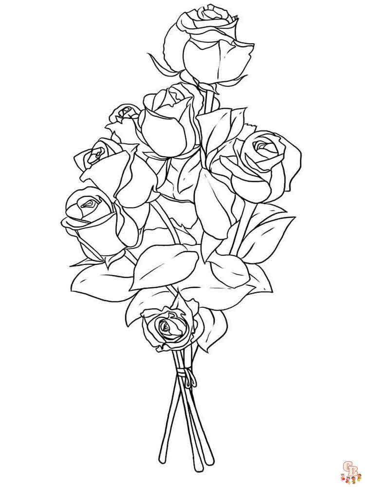 rose coloring pages 16