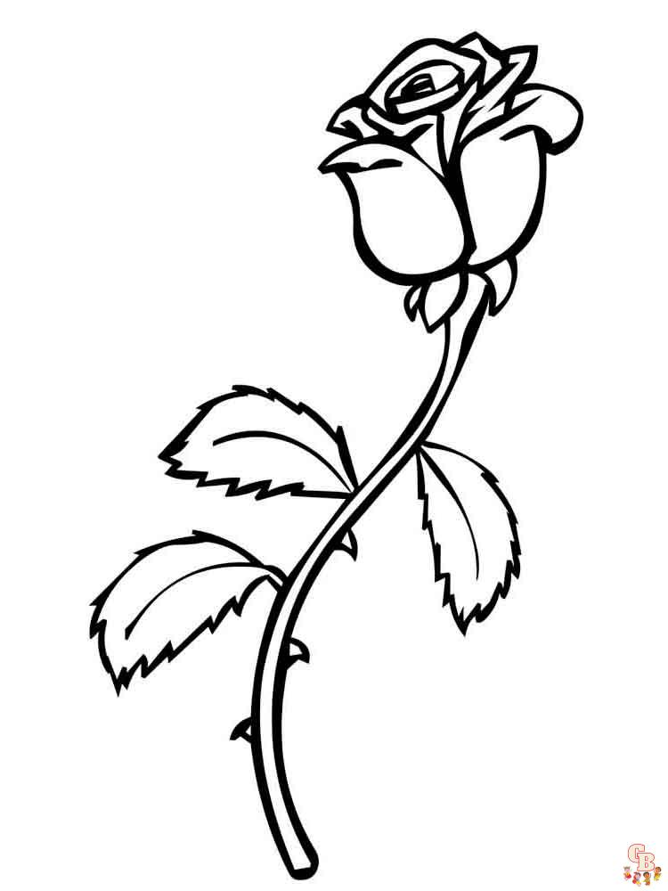 rose coloring pages 17