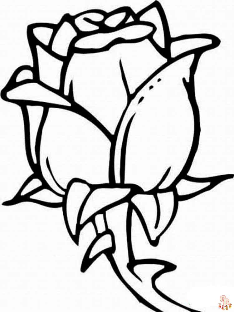 rose coloring pages 2