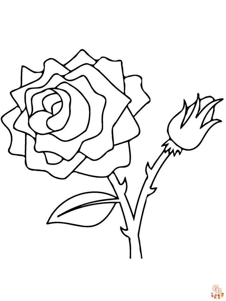 rose coloring pages 20