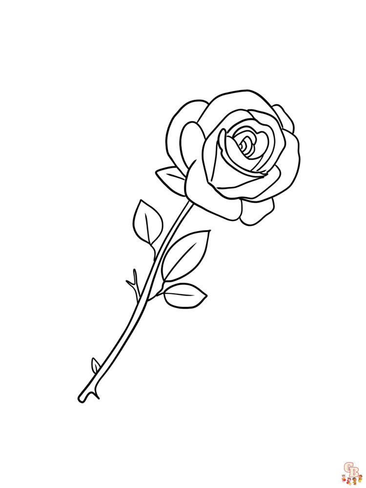 rose coloring pages 21