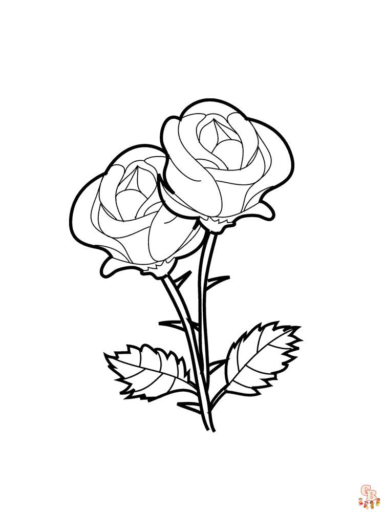 rose coloring pages 26