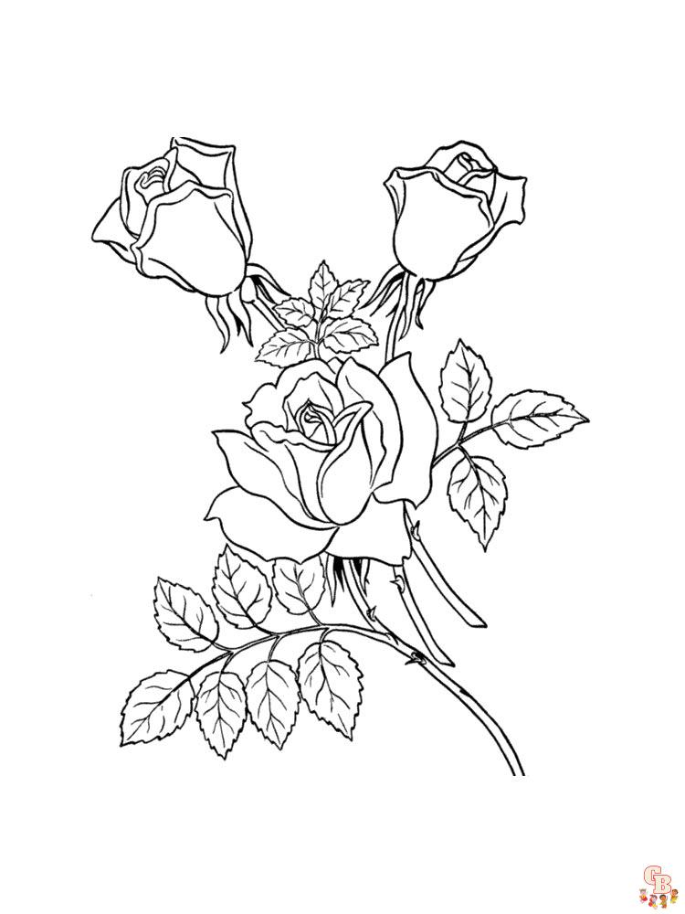 rose coloring pages 28