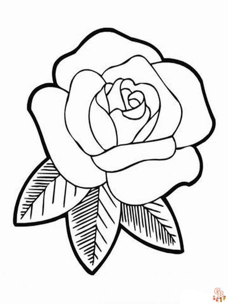 rose coloring pages 3