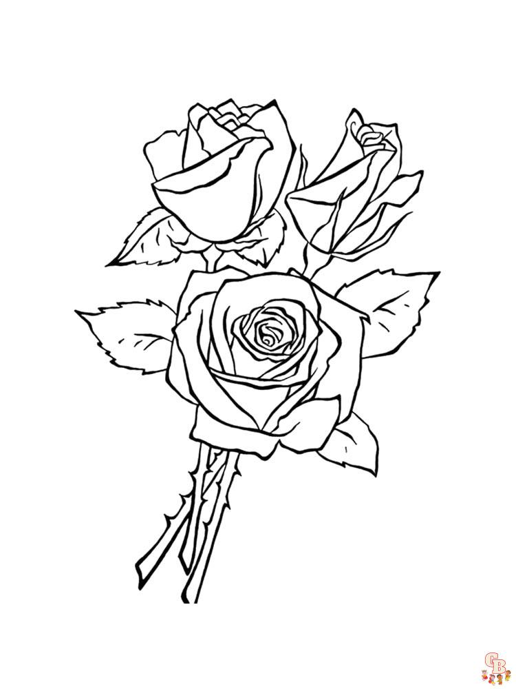 rose coloring pages 35