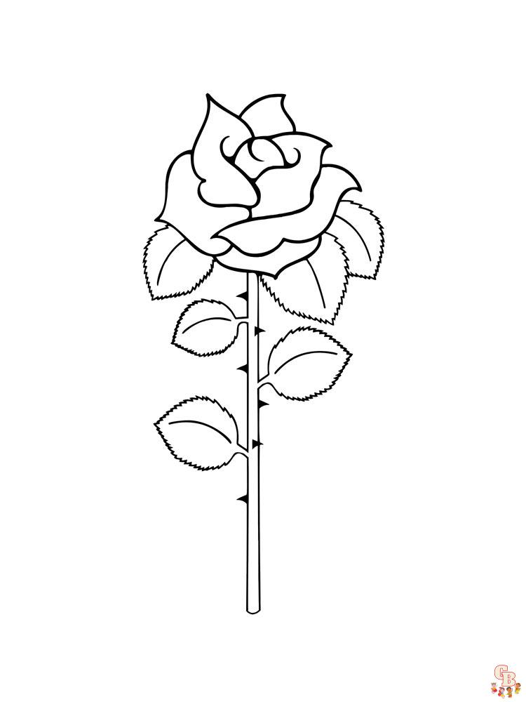 rose coloring pages 42