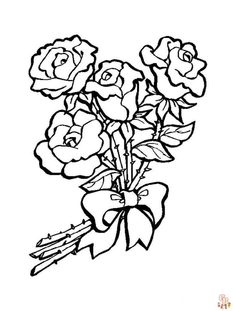 rose coloring pages 5