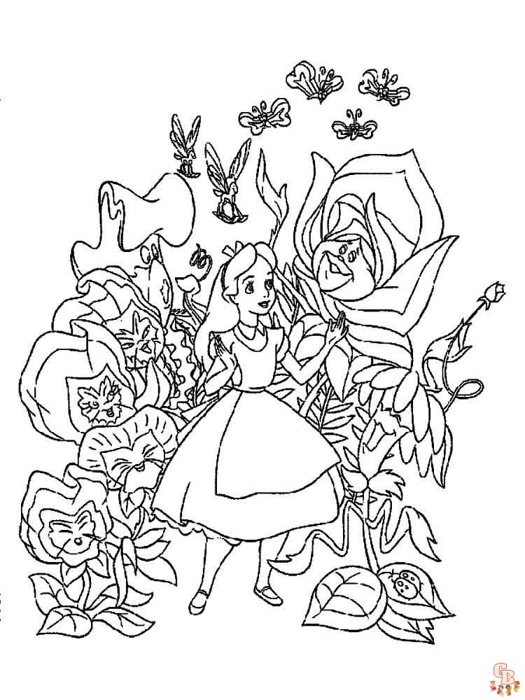 Alice In Wonderland Coloring Pages 19