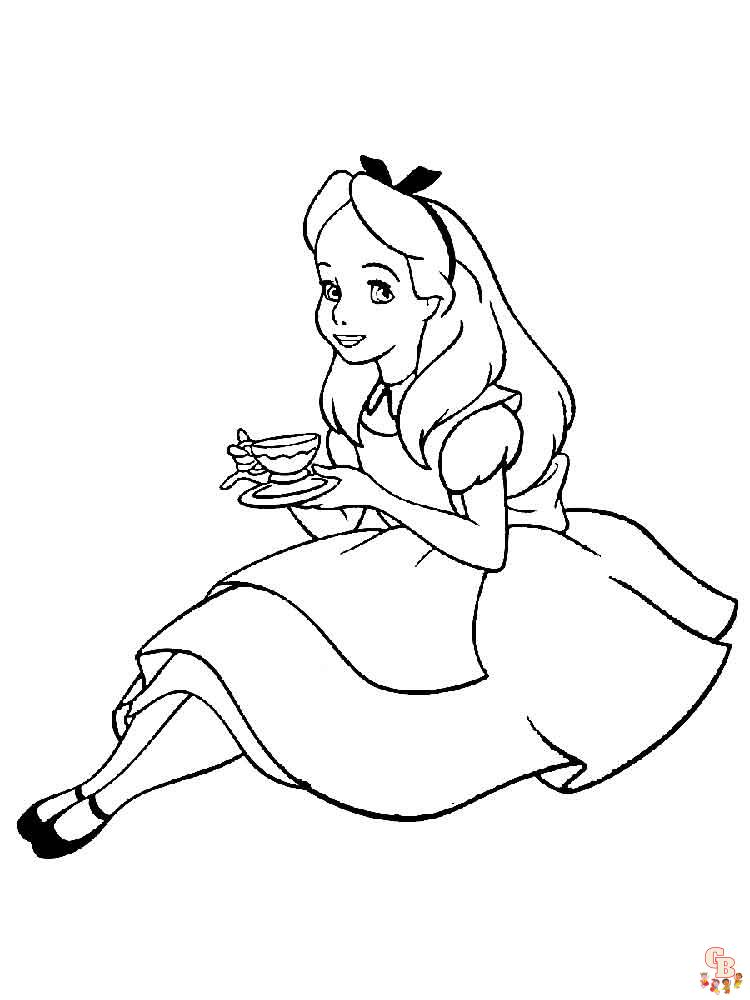 Alice In Wonderland Coloring Pages 24