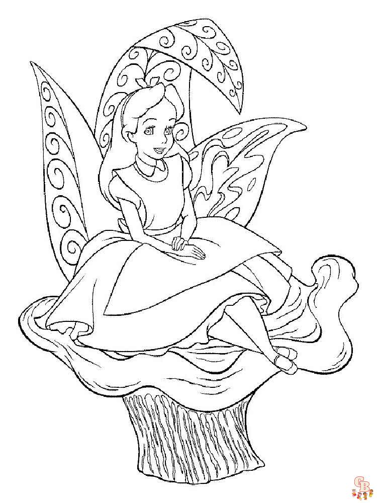 Alice In Wonderland Coloring Pages 4